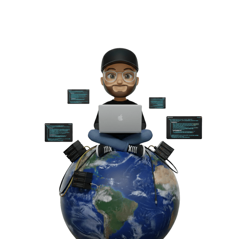 Noah working on a globe