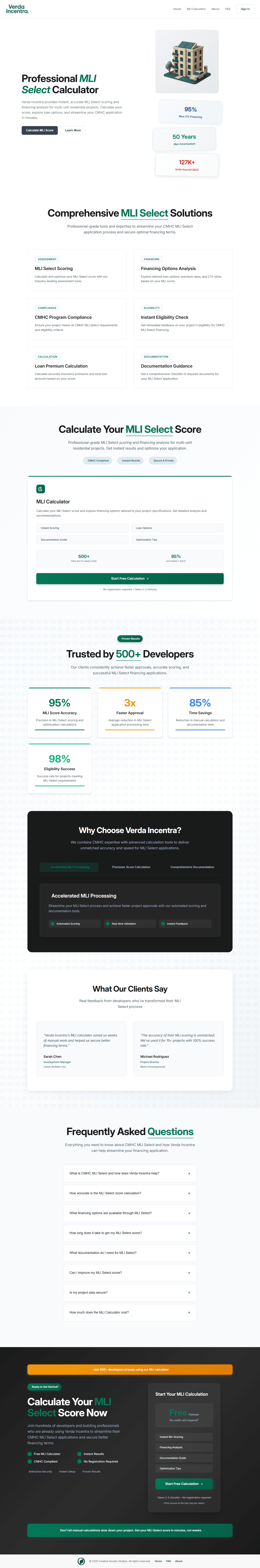 Verda Incentra Homepage