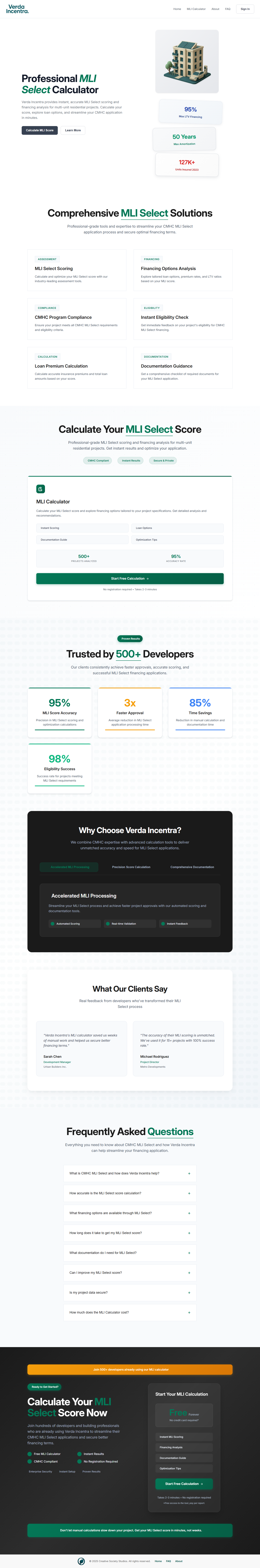 Verda Incentra Homepage